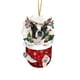 thumbnail image 2 of Fiudx Adornos Navideños Divertidos con Forma de Perro, Adorables Diseños de Gorro y Calcetín, Material Plástico Duradero, Adornos Festivos para El Árbol, Versátiles Opciones para Colgar, Decoración N, 2 of 2