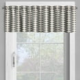 thumbnail image 2 of Ambesonne Art Deco Valance Pack of 2, Optical Illusion Zigzags, 54"X12", Charcoal Grey Ivory, 2 of 5