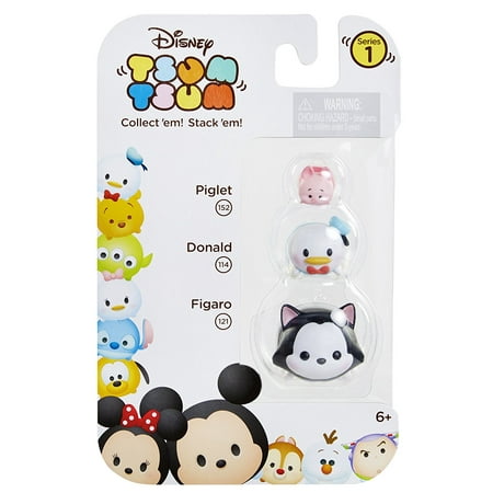 3-Pack Figures: Figaro/Donald/Piglet, Now you can collect, stack and display a mash-up of all your favorite Disney characters in a totally new, whimsical scale By Tsum