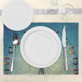 thumbnail image 3 of Ambesonne Vintage Place Mats Set of 4, Ferris Wheel Fun Retro, Standard Size, Blue, 3 of 6
