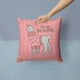 thumbnail image 2 of Caroline's Treasures "You Are So Loved" Llama Fabric Toddler Decorative Pillow, Pink, 2 of 4