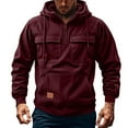 thumbnail image 1 of pstuiky camisa de manga larga para hombre, Suéter informal de moda para hombre, color liso, con capucha y manga larga top de hombre l, 1 of 6