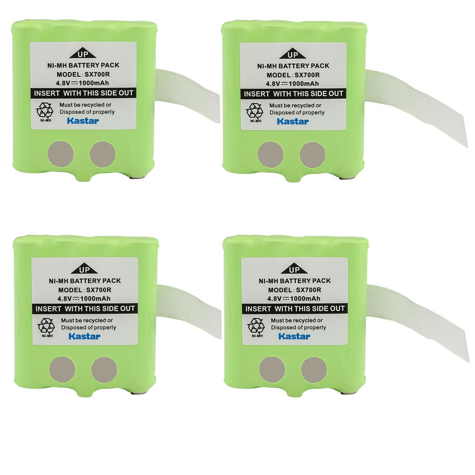 Kastar 4Pack Battery Replacement for Midland BATT8R, Motorola BNH370