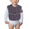 thumbnail image 6 of Zufioo Bat Purple Print Toddler Adjustable Waterproof Bib, 11.6x15 Inch Feeding Bib Suitable for 6-24 Month Babies, 6 of 8
