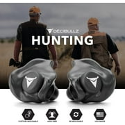 Decibullz Custom Molded Earplugs, One Count - 31dB NRR, Comfortable Protection for Shooting & Travel (Black)