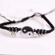 thumbnail image 1 of Pulseras para 2 pulseras de cordón ajustable Yin Yang a juego para la relación de amistad novio novia regalo de San Valentín, 1 of 5
