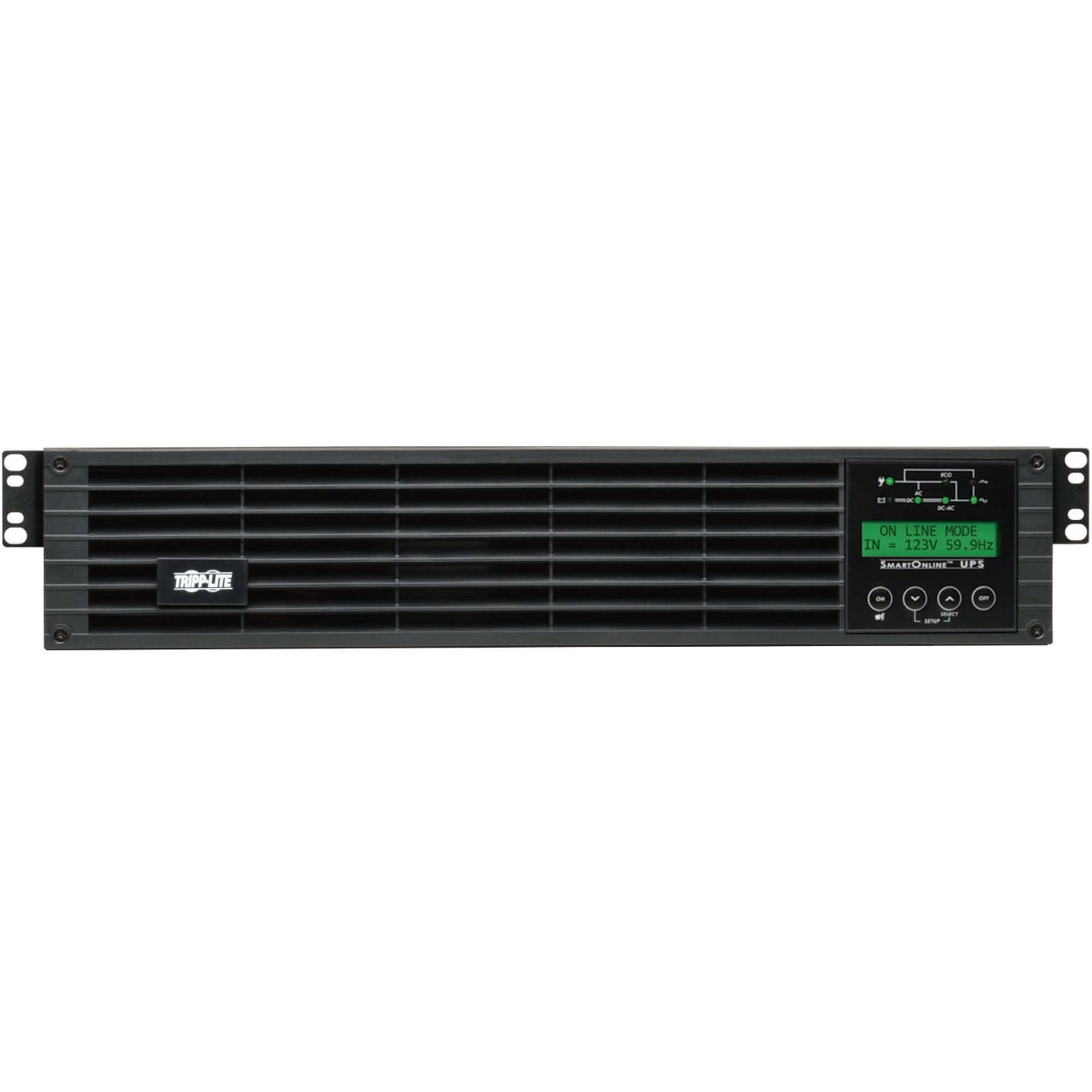 Tripp Lite UPS Smart Online 1000VA 900W 120V LCD USB DB9 WEBCARDLX 2URM (SU1000RTXLCD2UN)