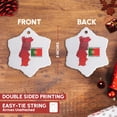 thumbnail image 3 of 3drose, Flag and Map of Portugal with All the Districts Identified by Name., 3 inch Snowflake Porcelain Ornament, 3 of 7
