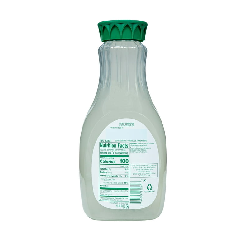 Tropicana Sugar Free Lemonade Nutrition Facts edu.svet.gob.gt