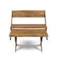 thumbnail image 5 of Outdoor Acacia Wood Loveseat and Coffee Table Set, Sandblast Teak, 5 of 12