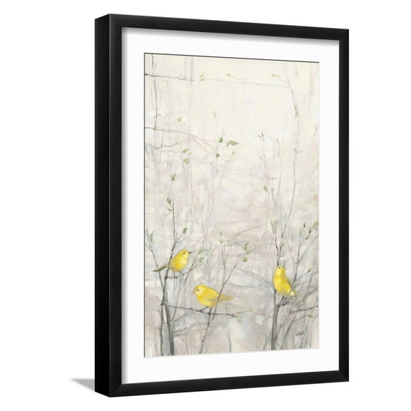 Art.com Birds in Trees I Art Print by Julia Purinton, Black Frame Wall Art, 17" x 23"