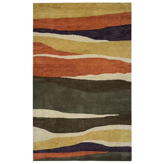 Gatney Rugs Westfield Area Rug PR8146 Multi Multicolored Rows 9' x 12' Rectangle