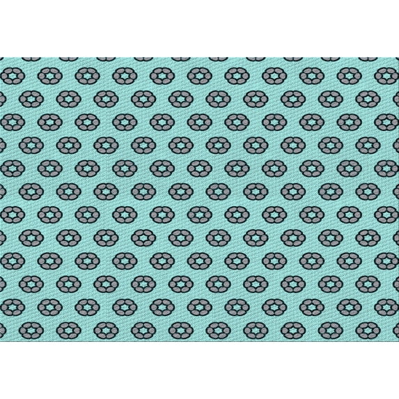 Ahgly Company Machine Washable Indoor Rectangle Transitional Beetle Green Area Rugs, 8' x 12'