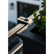 Veradek Brixton Railing Window Box 36 Plastic Planter 2-Pack Black