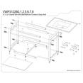 thumbnail image 5 of Kingston Brass VWP3122B5 Quadras 31" Ceramic Console Sink with Steel Base and Glass Shelf (1-Hole), White/Oil Rubbed Bronze, 5 of 7