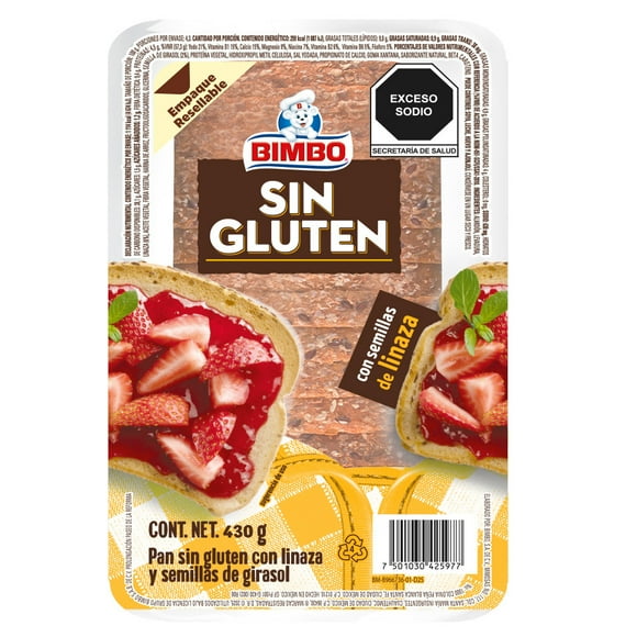Pan blanco Bimbo con chía y linaza 430 g