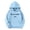 Light Blue, variant on Boys Hoodies Solid Color No Drawstring Pocket Pullover Hoodie Top Fall Casual Sweatshirts for Boys Size 18-24M