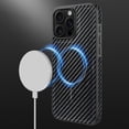 thumbnail image 2 of For iPhone 16e/17e Case Compatible with MagSafe, Luxury Slim Shockproof Protective Cover with Leopard Print & Carbon Fiber Texture, Magnetic Phone Case for Women and Men,B, 2 of 10