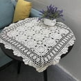 thumbnail image 4 of Cotton Handmade Crochet Square Tablecloth Doilies Lace Table Covers, 4 of 6
