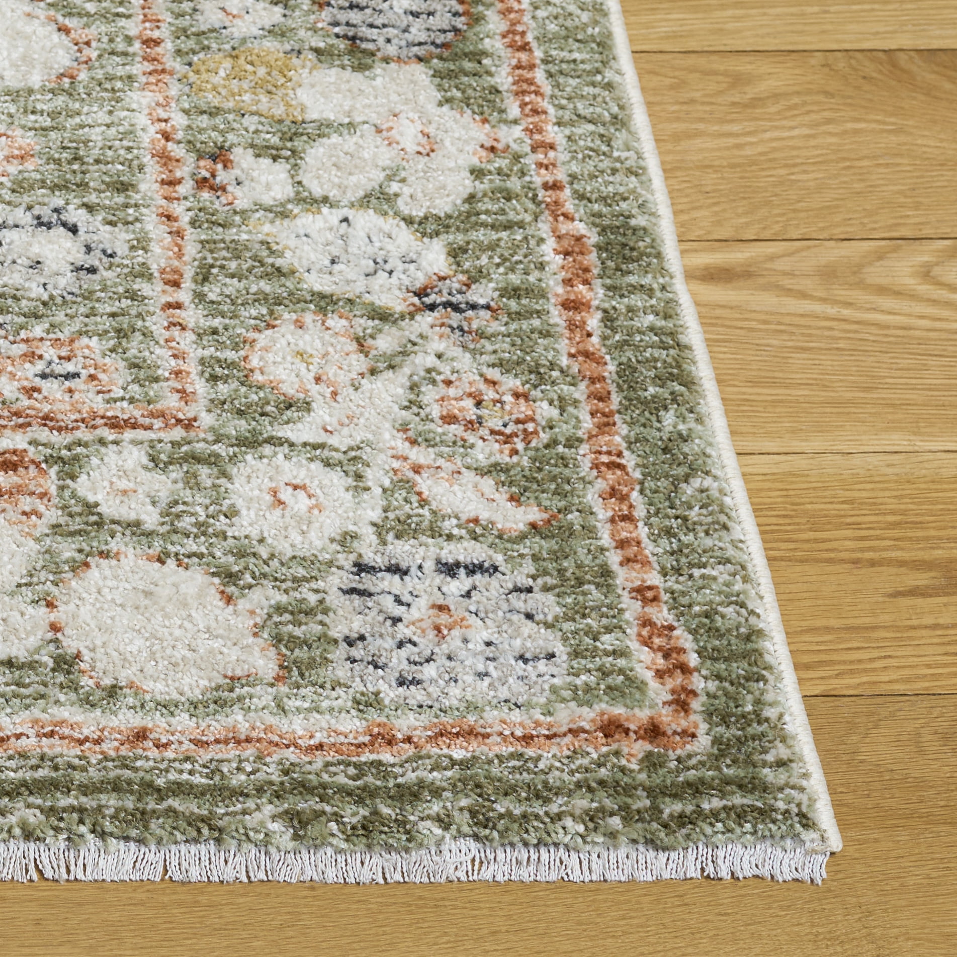 SAFAVIEH Grove Petrina Oriental Runner Rug, Green/Ivory, 2' x 6'