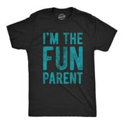 Mens I'm The Fun Parent Tshirt Funny Adulting Mom Dad Family Graphic Tee (Heather Black) - 3XL