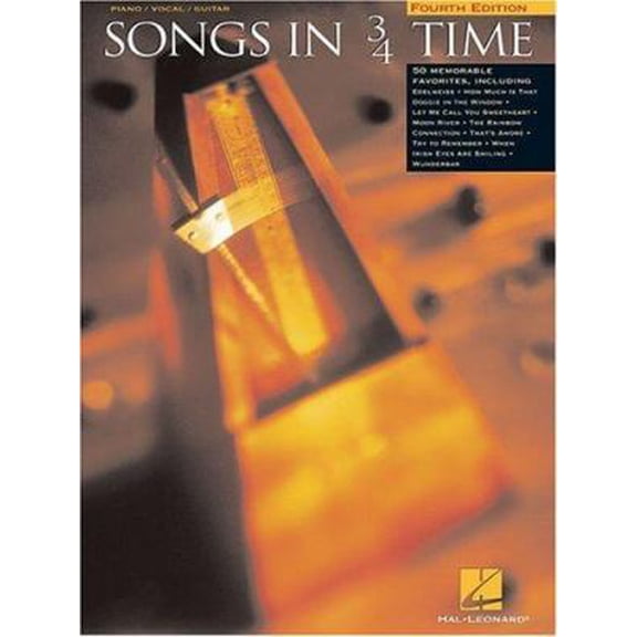 Pre-Owned Songs in 3/4 Time Piano, Vocal and Guitar Chords (Paperback) 079350743X 9780793507436