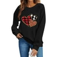 thumbnail image 6 of JTZGDY Love Heart Sweatshirts for Women Cute Valentines Day Long Sleeve Crewneck Pullover Tops Trendy Cozy Graphic Holiday T-Shirts Z03-Black L, 6 of 7