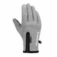 thumbnail image 2 of ACDANC 1Pairs Waterproof Gloves,Secure Fit Running Gloves,Soft Lining Fingerless Gloves Men,XL,Light Gray, 2 of 7