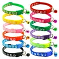 thumbnail image 2 of JFBUJC Collier pour Animaux de Compagnie Cloche Colorée Mignonne Boucle Réglable Collier pour Chat Empreinte Personnalisée Accessoire pour Petit Chien Chaton, 2 of 4