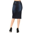 thumbnail image 2 of Fashion2Love Women's Juniors/Plus Size Calf - Length Stretch Denim Cargo Skirt, 2 of 3