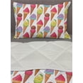 thumbnail image 3 of Ice Cream Comforter & Sham Bedding Set, Tasty Summer Desserts Refreshments Soft and Food Frosting Various Flavors, 3 pcs Duvet Set Microfiber Filling Quilt, 5 Sizes, Multicolor, by Ambesonne, 3 of 4