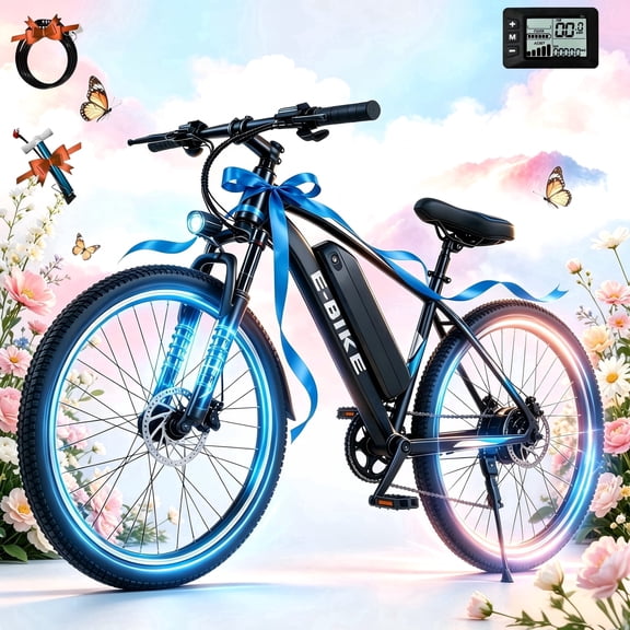 BroPath Electric Bike for Adults, Ebike, Electric Bicycle with 576WH Removable Battery,26" Mountain Ebike 25MPH,40 Miles(MAX),800W High Motor,Multi-Shock Absorption,Commuting,UL2849