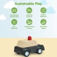 thumbnail image 3 of PlanToys® Police Car Wooden Montessori Vehicle Toy | Early Movement, Imagination and Practical Life Exploration | Eco Friendly Car for Indoor and Outdoor Play, 3 of 9