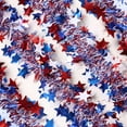 thumbnail image 2 of 4th of July Garland Decorations, 50ft Glitter Tinsel Patriotic Decor for Tree Car Golf Cart Parade Float Bike Party Table Yard Door Boat Indoor Outdoor Holiday Home, 2 of 7