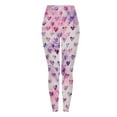 thumbnail image 5 of Vekome Pink Leggings for Women Plus Size Valentines High Waisted Yoga Pants Seamless Heart Lightweight Running Tights L, 5 of 7