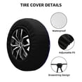 thumbnail image 2 of Yiaed Navy And White Polka Dot Print Print Tire Wheel Cover, tire covers for trailers,rv wheel covers,rv tire covers, camper tire covers,tire covers for cars-17 inch, 2 of 6