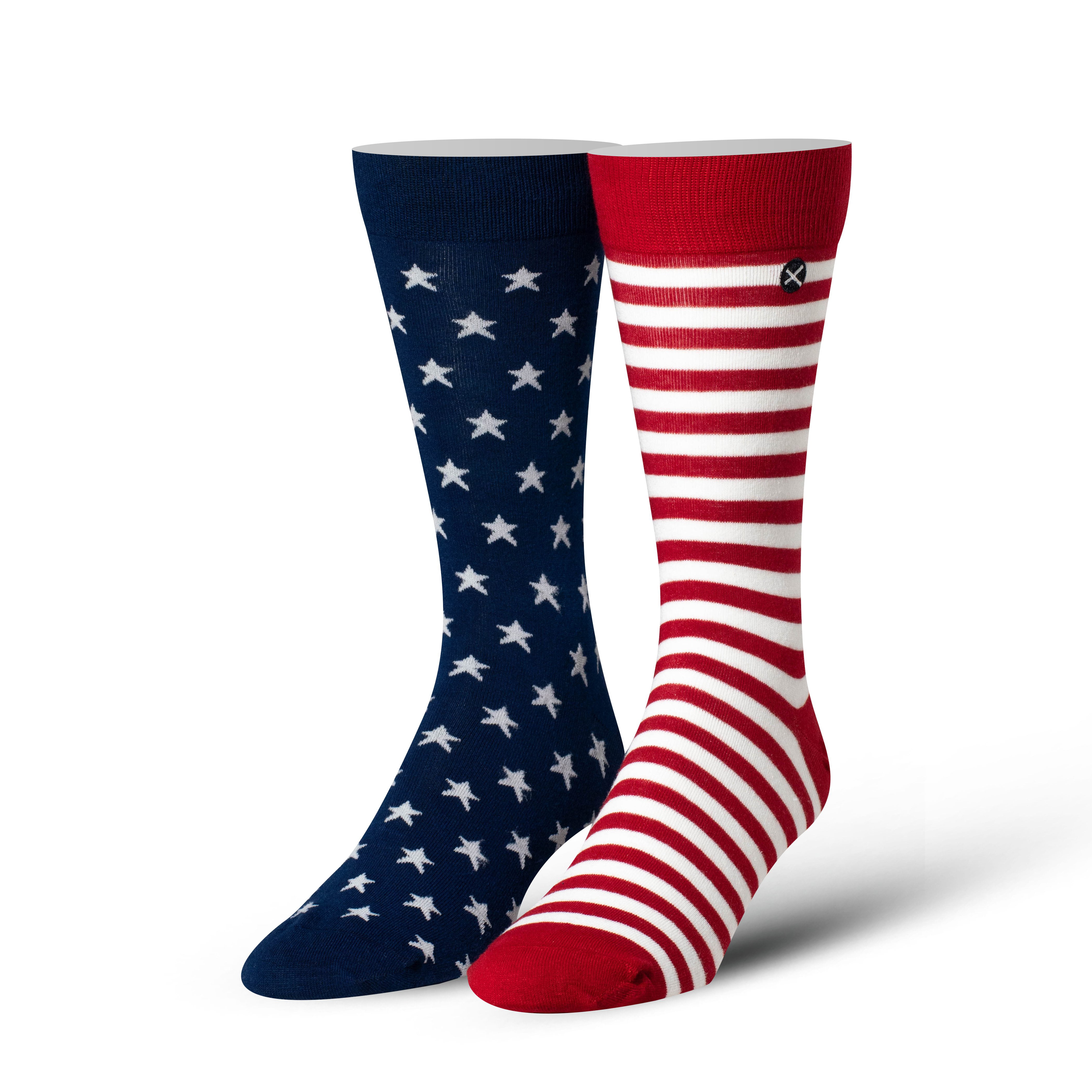 Odd Sox - Odd Sox, Unisex, American Flag, Stars & Stripes, Dress Socks ...