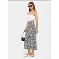 thumbnail image 2 of Floral High Waist Buttoned Maxi Skirt, 2 of 5