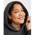 thumbnail image 4 of Hanes EcoSmart Women's Fleece Hoodie (Plus Size) Slate Heather 2X, 4 of 5