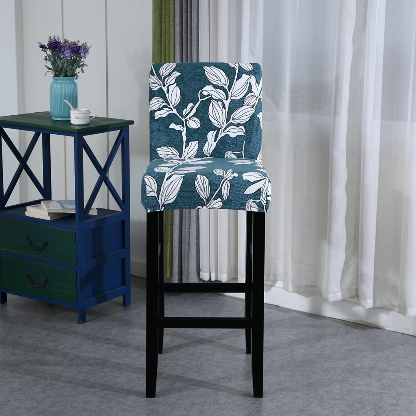 Printing Low Back Chair Cover Universal Removable Bar Stool Protector