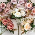 thumbnail image 5 of Realistic Flannel Rose Bouquet for Wedding Party Centerpiece and Home Decor, Lifelike Texture with Flexible Stems for Floral Arrangements in Vases Displays and Tablescapes, 5 of 6