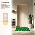 thumbnail image 3 of ODIKA 6' Machine Washable Non-Slip Area Rug, Tropical Frog and Fern Design with Interlocking Natural Shapes Accents High Traffic Rug, Green, 325175, 3 of 5
