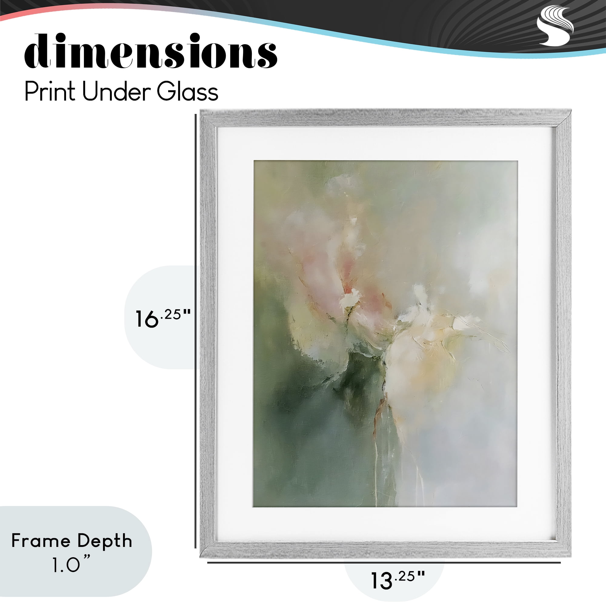 Stupell Industries Ethereal Brushwork Abstraction Gray Framed Print Under Glass, design by Riley B