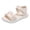 Beige, variant on Ruyang Open Toe Sandals for Girls Adjustable Strap Soft Sole Flats Non-Slip Sandal Summer Beach Vacation Casual Shoes