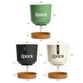 thumbnail image 5 of Cowb Manm 6.5 in Self-Watering Flower Pot 6 PACK Plastic Planter with Drainage Holes Home Deco, 5 of 7