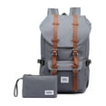 thumbnail image 1 of Mochila de viaje escolar KAUKKO para universidad flexible con portátil para 15", 22L (Nylon/Gris) KAUKKO  EP5T09, 1 of 5
