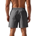 thumbnail image 5 of OIOLOYJM Mens Casual Shorts 7 inch Elastic Waist Drawstring Stretch Quick Dry Lightweight Swim Trunks Summer Beach Vacation Breathable Board Shorts Dark Gray 2XL, 5 of 6