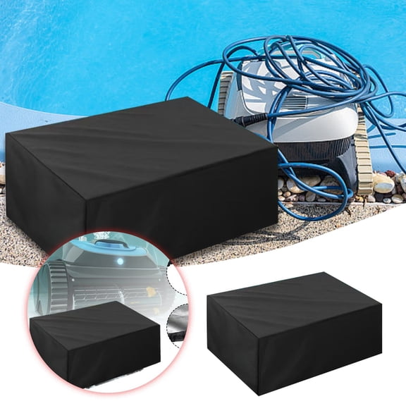 Outdoor Coffee Table Cover Rectangular Coffee Table Cover, Waterproof and Heavy Duty Outdoor Small Side Table Covers Lawn Garden Furniture Covers 19.6*17.7*12 inch, Black