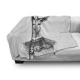 thumbnail image 3 of Indie Soft Flannel Fleece Blanket, Hand Drawn Deer Portrait in a Nordic Style Knitted Sweater Hipster Christmas, Cozy Plush for Indoor and Outdoor Use, 50" x 70", Charcoal Grey White, by Ambesonne, 3 of 6
