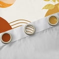 thumbnail image 4 of Castle Fairy Warm Terracotta Blackout Curtains Set of 2 (52x84 Each) for Family, Gold Foil Leaf Window Curtains, Orange and Brown, 4 of 6